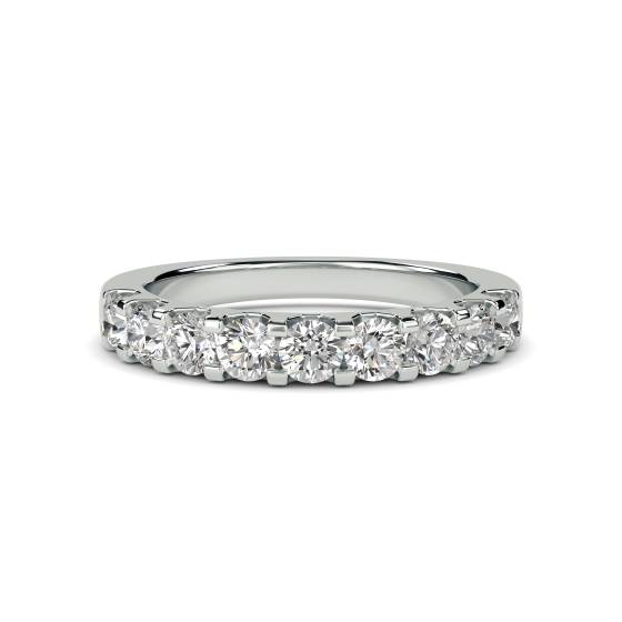 Round Diamond Half Eternity Ring