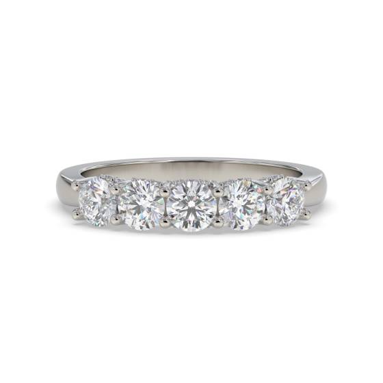 Round Diamond Half Eternity Ring
