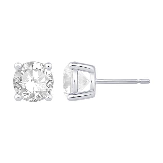 Ohrstecker mit vier Krappen und im Labor gezüchteten Diamanten