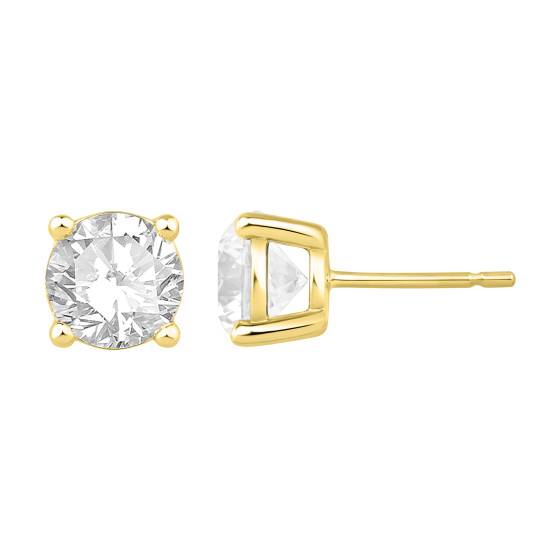 4,00 ct VVS1/D-E Rundschliff Laborgezüchtete Vierkrallen-Ohrstecker