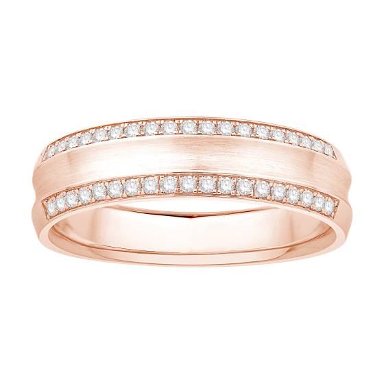 Herren-Ehering mit Diamanten