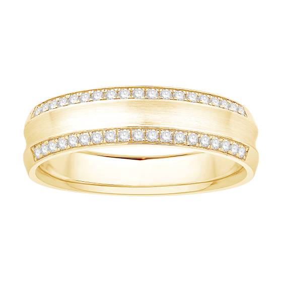 Herren-Ehering mit Diamanten