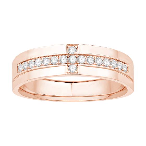 Herren-Ehering mit Diamanten