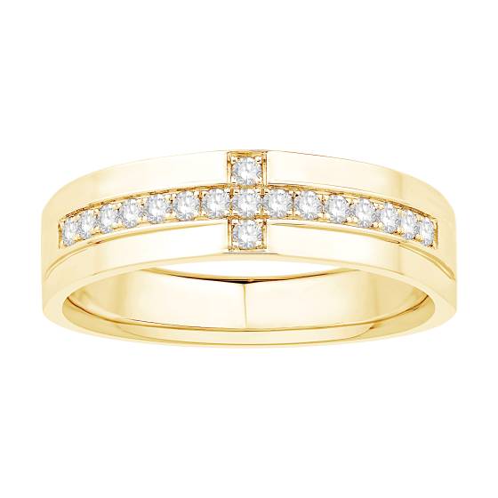 Herren-Ehering mit Diamanten