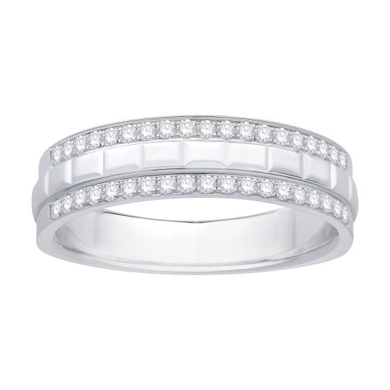 Herren-Ehering mit Diamanten