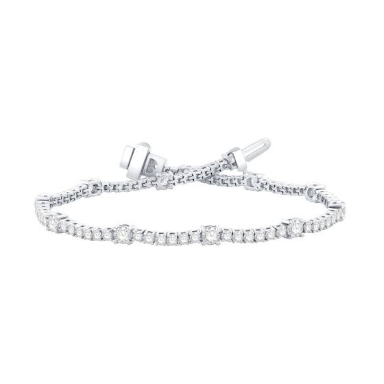Designer-Armband mit rundem 3-Karat-Diamant