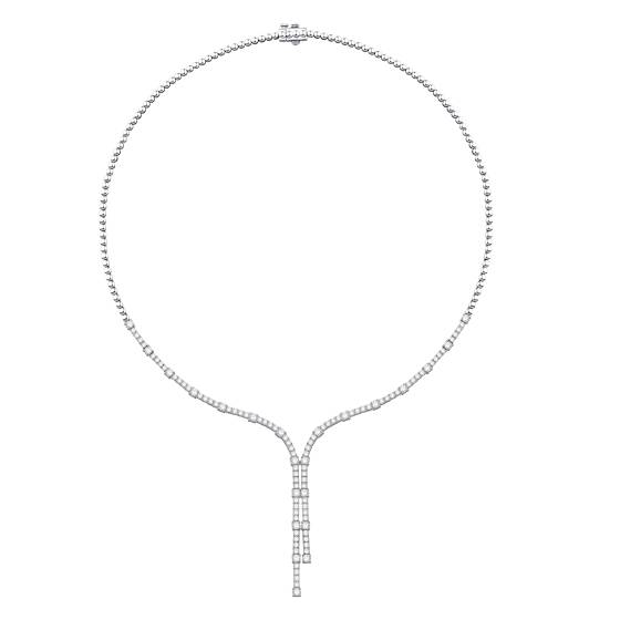 Halskette mit rundem, im Labor gezüchtetem Diamanten