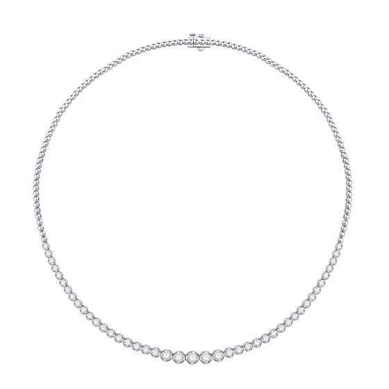 Halskette mit rundem, im Labor gezüchtetem Diamanten