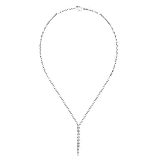 Halskette mit rundem, im Labor gezüchtetem Diamanten