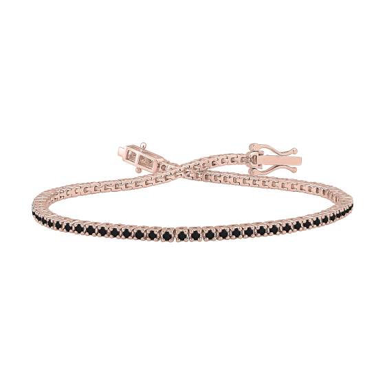 1,00 ct Herren-Armband mit schwarzem Diamanten
