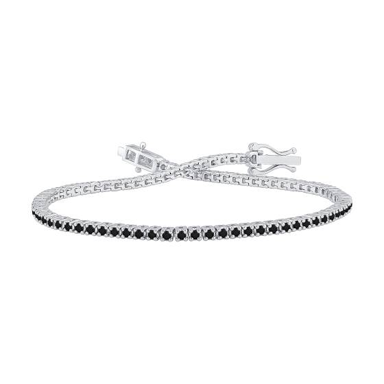 1,00 ct Herren-Armband mit schwarzem Diamanten