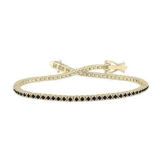 1,00 ct Herren-Armband mit schwarzem Diamanten