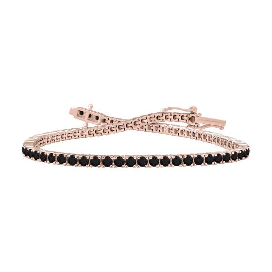 3,00 ct Herren-Armband mit schwarzem Diamanten