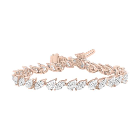 Marquise- und Birnen-Diamantarmband
