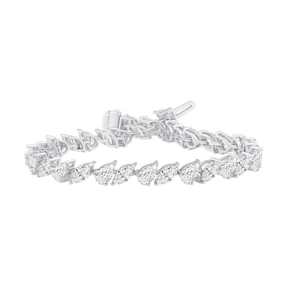 Marquise- und Birnen-Diamantarmband