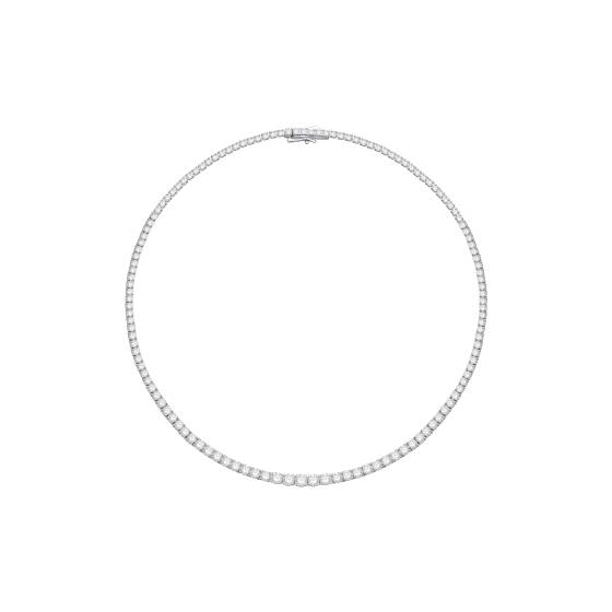 20,00 ct VVS1/D-E Rundschliff Laborgezüchtete Tennis-Halskette mit Farbverlauf