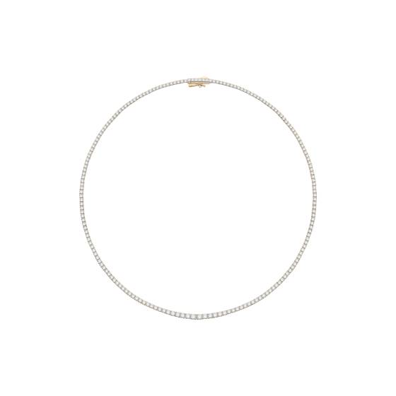 8,00 ct VVS1/D-E Rundschliff Laborgezüchtete Tennis-Halskette mit Farbverlauf