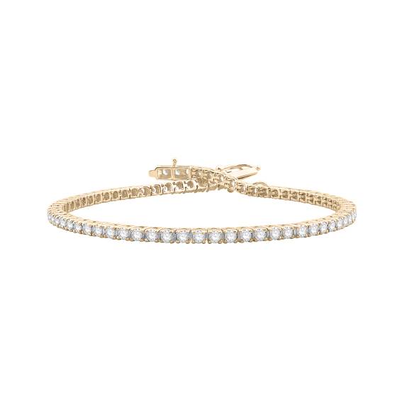 2,00 ct VVS1/D-E 7,2 Zoll rund geschliffenes, im Labor gezüchtetes Tennisarmband