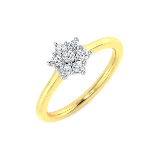 0.26ct I1/G Round Cut Natural Diamond Cluster Rings