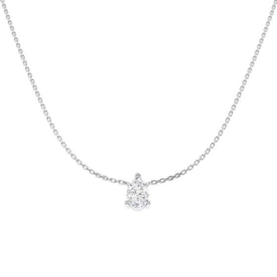 1.03ct VS2/E Pear Cut Lab Diamond Solitaire Pendants