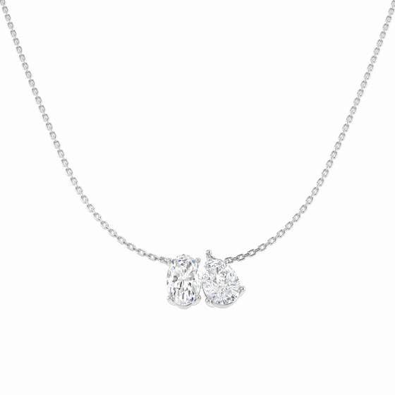 3.03ct VS2/E Pear Cut Labgrown Diamond Shape Pendants