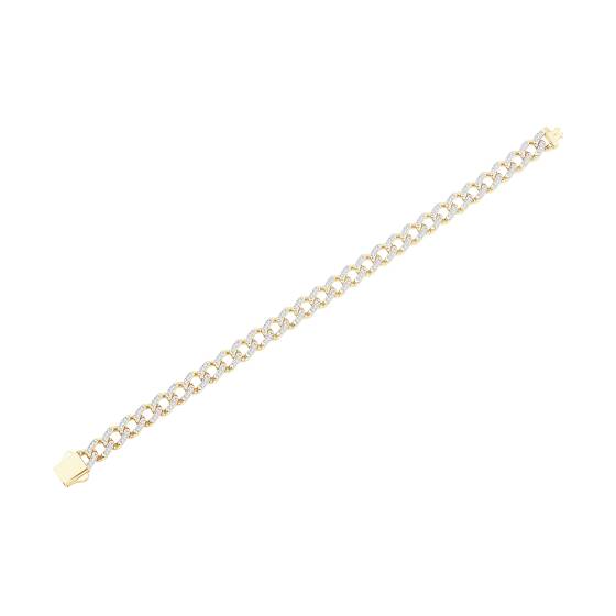 Herren-Diamantarmband im kubanischen Stil