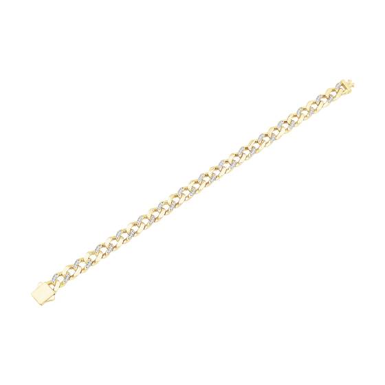 Herren-Diamantarmband im kubanischen Stil