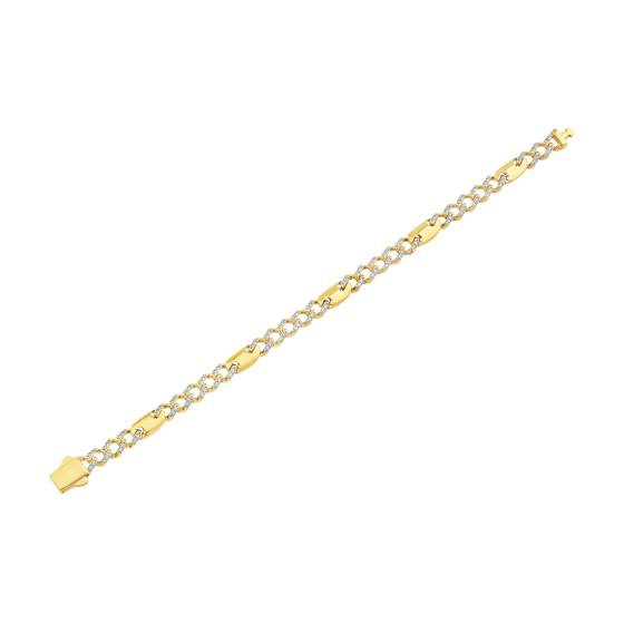Herren-Diamantarmband im kubanischen Stil