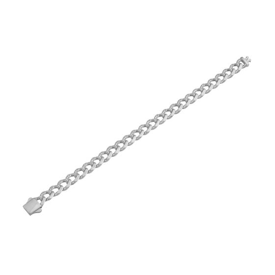 Herren-Diamantarmband im kubanischen Stil