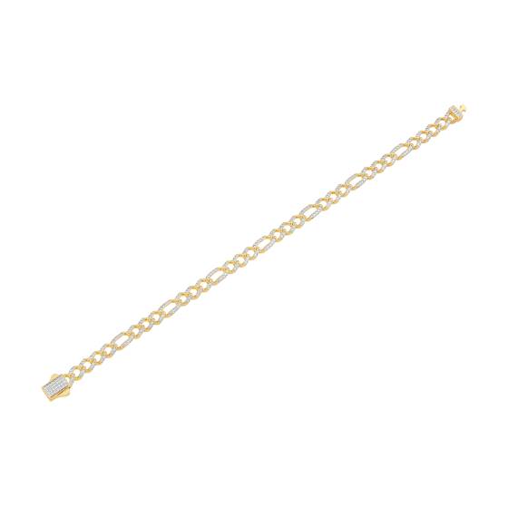 Herren-Diamantarmband im kubanischen Stil