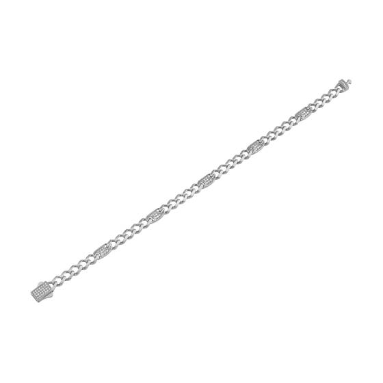 Herren-Diamantarmband im kubanischen Stil