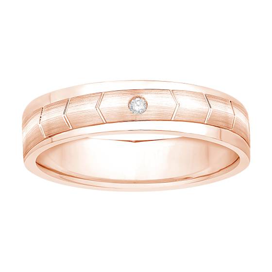 Herren-Ehering mit Diamanten