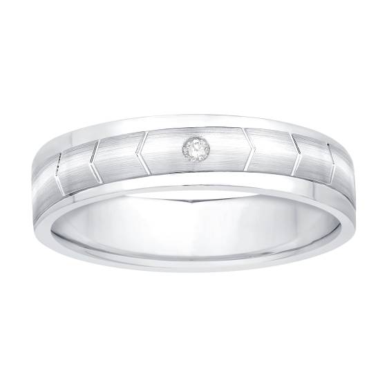 Herren-Ehering mit Diamanten