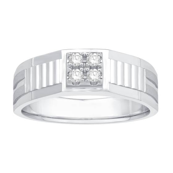 Herren-Ehering mit Diamanten
