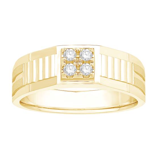Herren-Ehering mit Diamanten