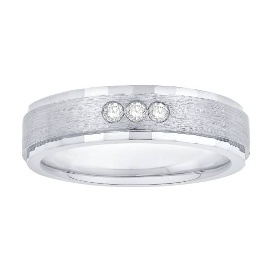 Herren-Ehering mit Diamanten