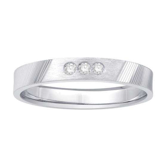 Herren-Ehering mit Diamanten