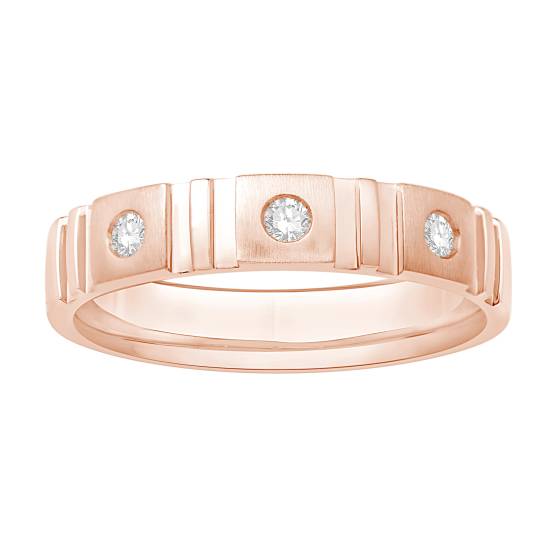 Herren-Ehering mit Diamanten