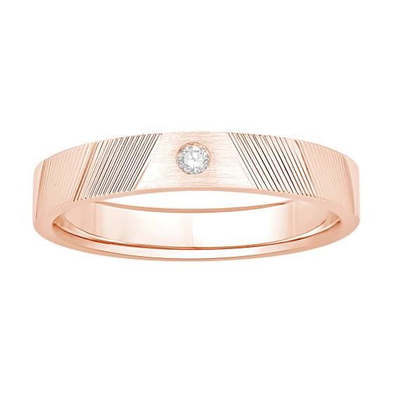 Herren-Ehering mit Diamanten
