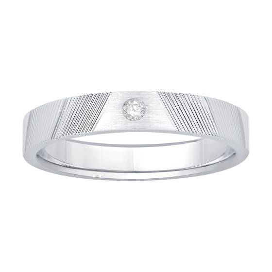 Herren-Ehering mit Diamanten