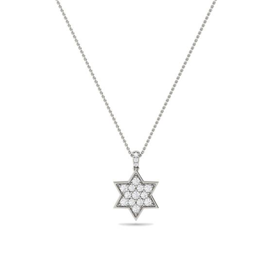 Cluster Star Round Diamond Designer Pendant