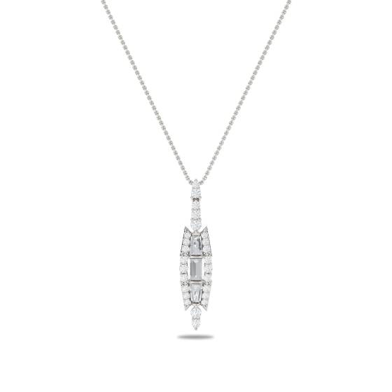 Large Reflection Pendant and Chain