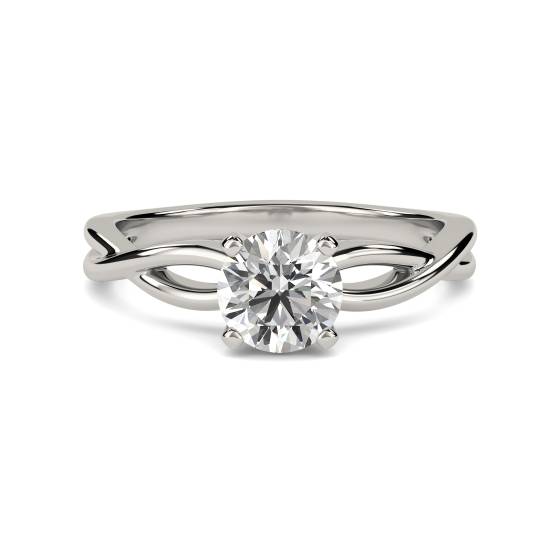DH Certified 0.50ct VS1/D Round Diamond Solitaire Ring in Platinum