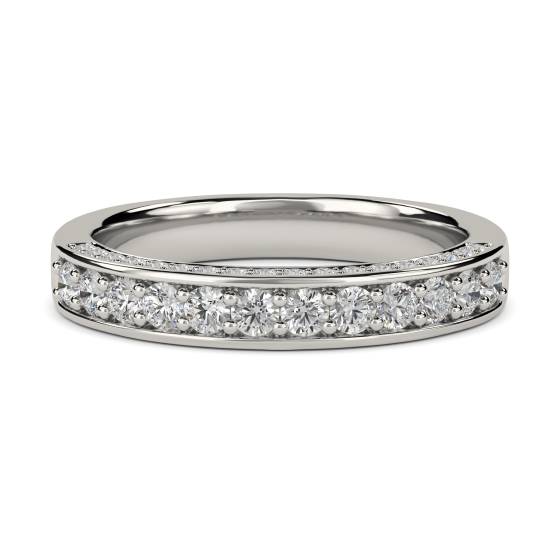 Einzigartiger runder Diamant-Ewigkeits-/Verlobungsring