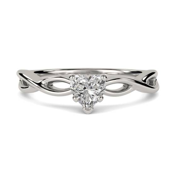 Verlobungsring mit Infinity Love Swirl Heart Diamant
