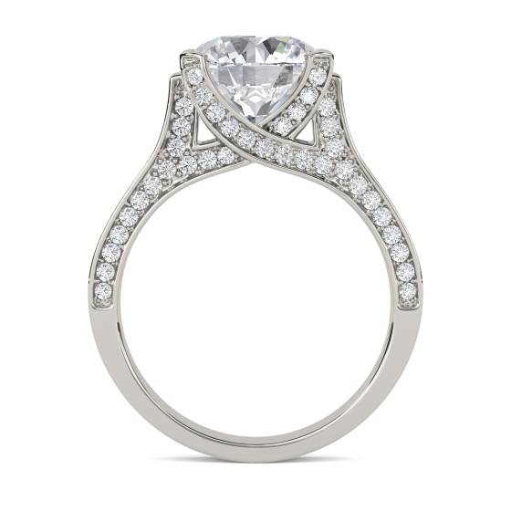 Moderner Vintage-Ring mit rundem Diamanten