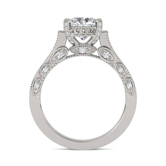 Einzigartiger Vintage-Ring mit rundem Diamanten