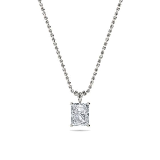 Moderner strahlender Diamant-Solitär-Anhänger