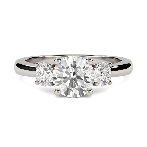 Einzigartiger Diamantring mit 3 Steinen