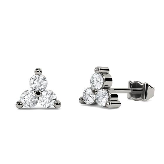 Ohrringe mit rundem Diamanten